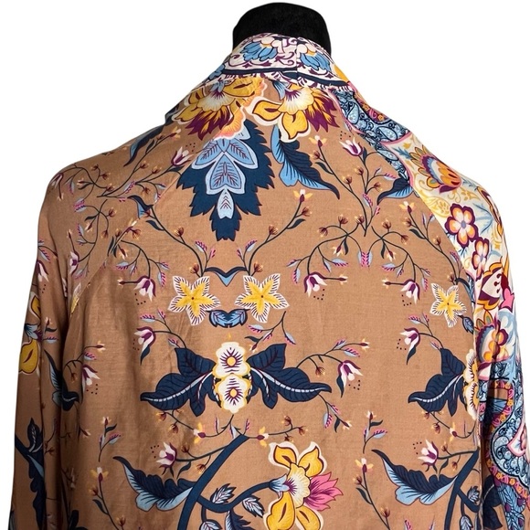 Umgee Boho Floral Kimono with Multicolor Design Layering Piece L/XL - Picture 8 of 11